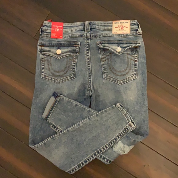 NWT True Religion Halle w/ Flap Destroy Size 33 - Picture 4 of 7